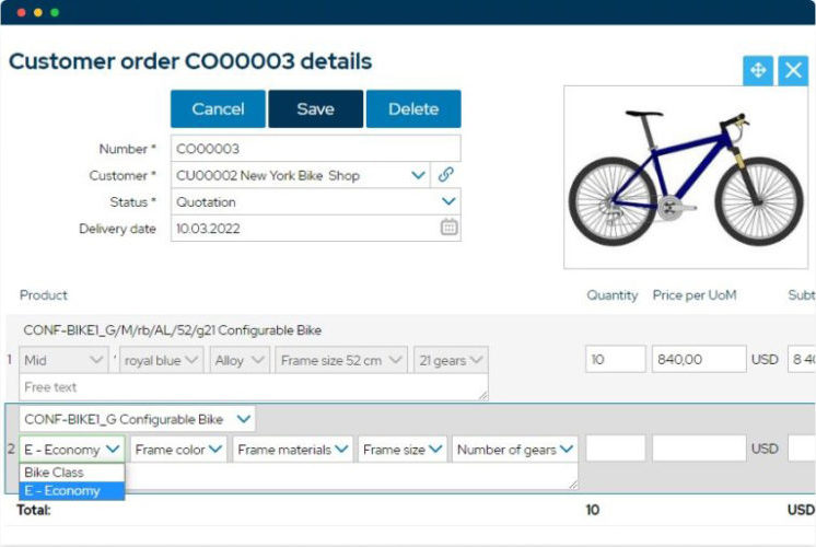 CPQ-software-order-details