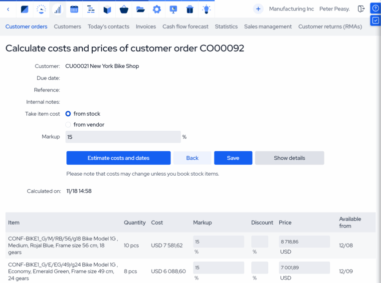 manufacturing cost analysis software_calculate